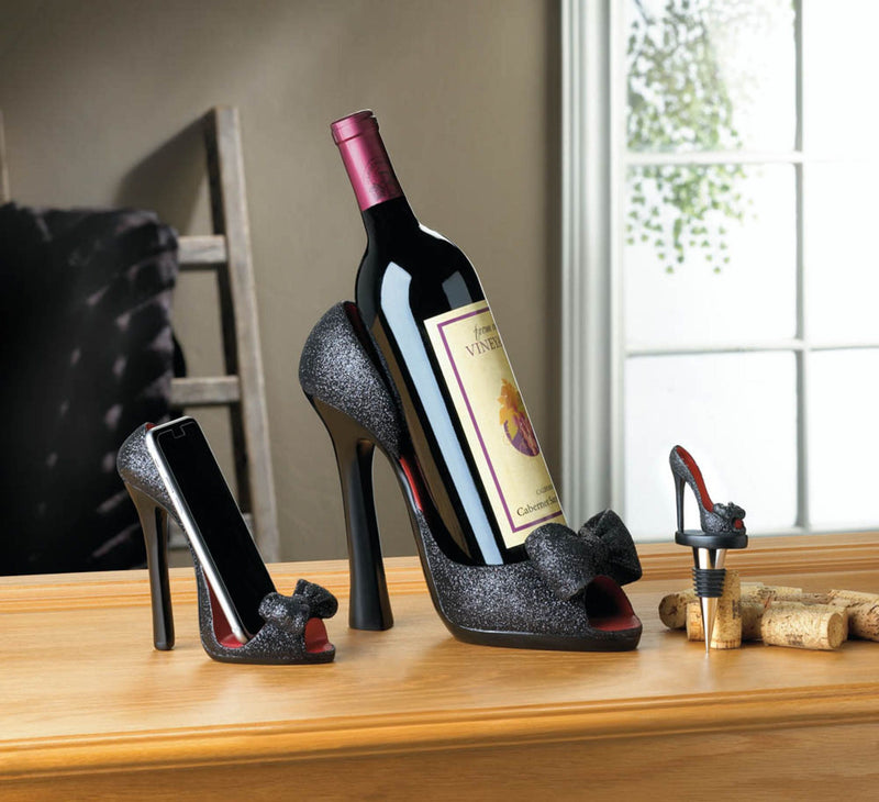 BLACK BOW SHOE PHONE HOLDER Default Title