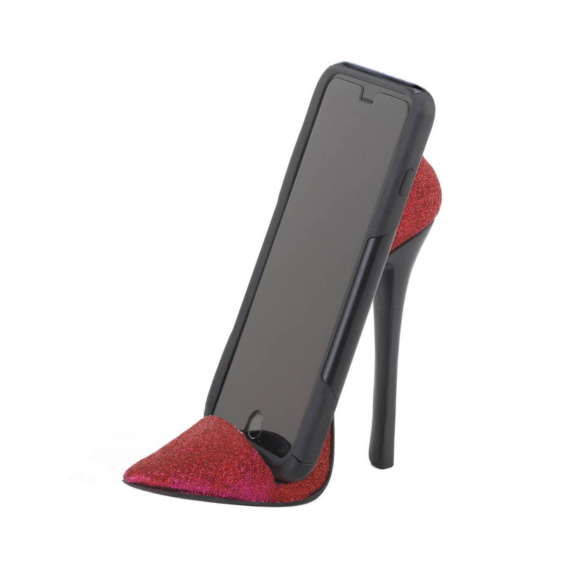 SPARKLE RED SHOE PHONE HOLDER Default Title