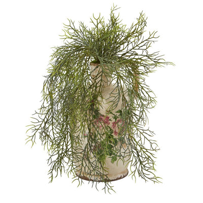 13” Tillandsia Moss Artificial Plant in Floral Pitcher Default Title